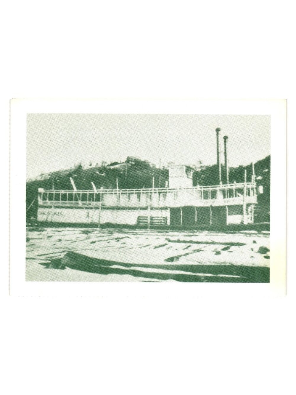 Isaac Staples Steamer Logging Photograph 1991 Postcard Historical Rivers St Croi